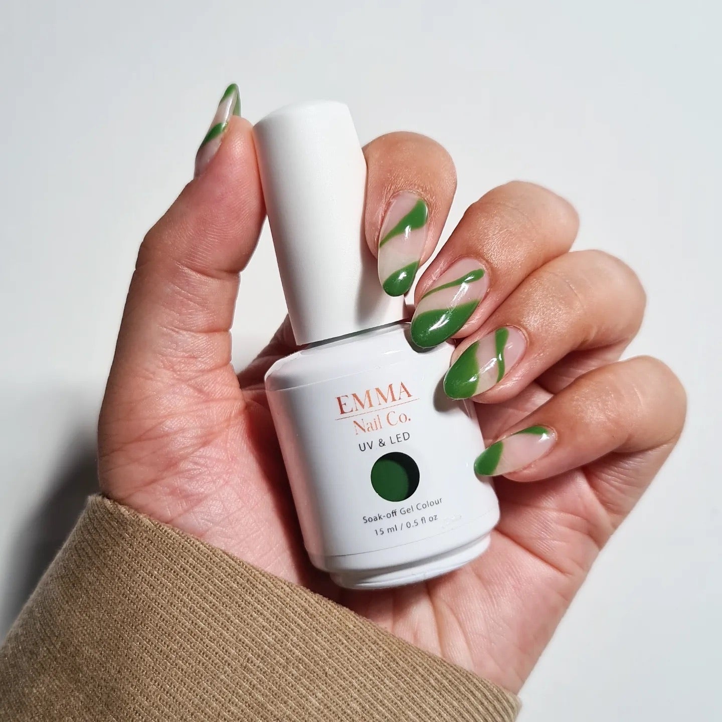 Gel Colour - Juicy Olive in hand
