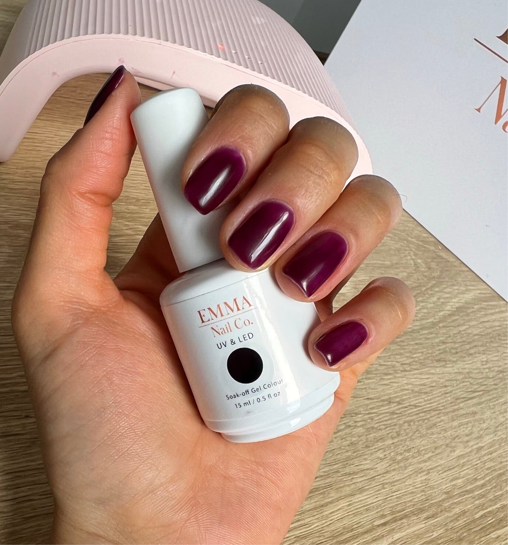 Gel Colour - Luscious Mulberry in hand 
